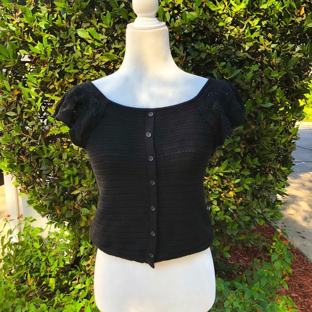 Black Crochet/knitted top